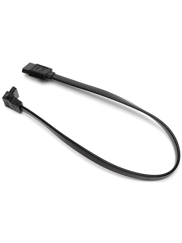DUTZO SATA-kaapeli - Musta - 0.3 m - suora ja 90° liitin