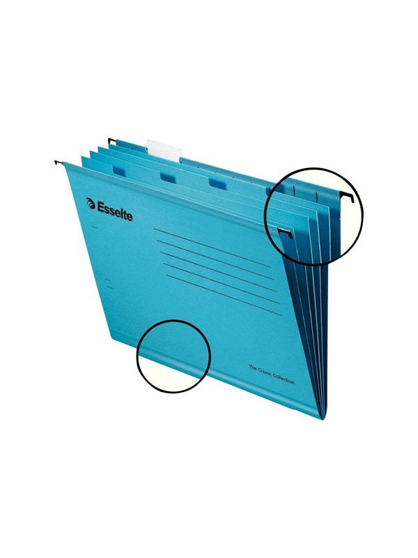 Esselte Pendaflex - hanging file - for A4 - tabbed - blue