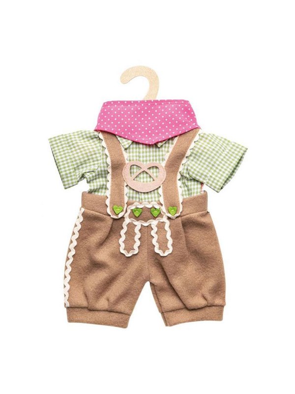 Heless Doll clothes Lederhosen with shirt and scarf 35-45 cm