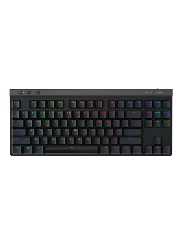 Logitech G515 LIGHTSPEED TKL - Linear - Pelinäppäimistö - ilman numpadia - Pohjoismainen - Musta