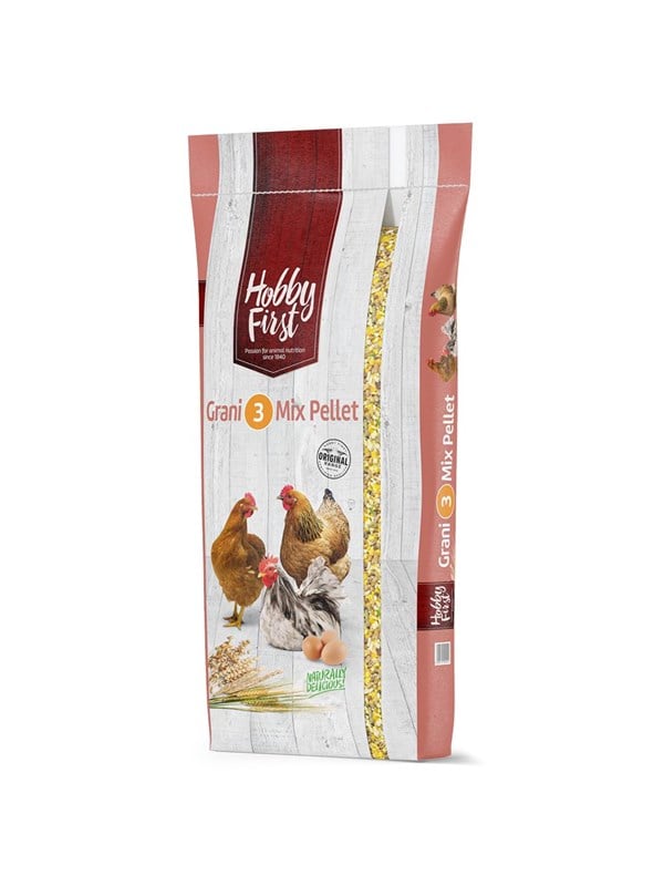 Hobby First Grani 3 Mix Pellet Täysravinto muniville kanoille 20kg