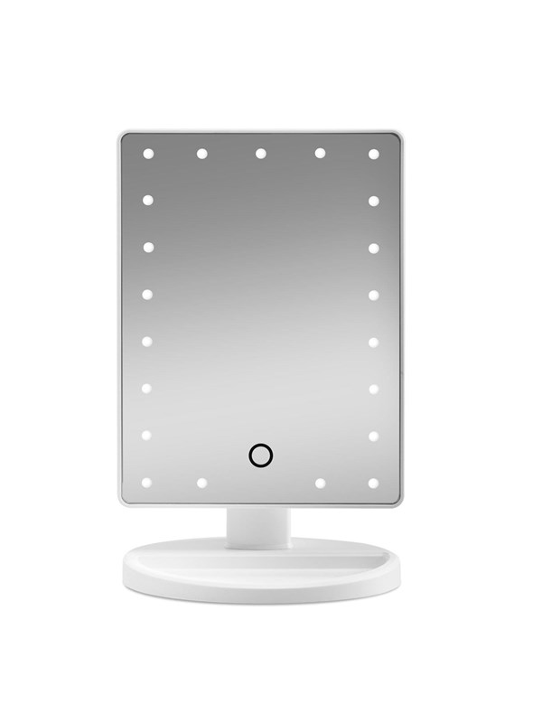 Gillian Jones Makeup Mirror w. Heart LED Light & Touch Function White