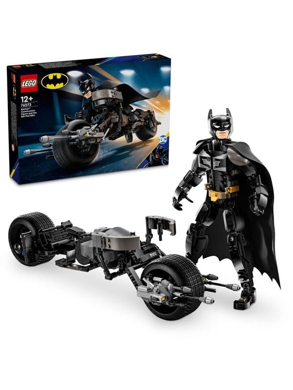 LEGO Super Heroes 76273 Rakennettava Batman™-hahmo ja Batpod-pyörä