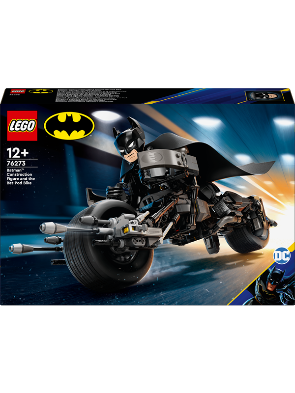 LEGO Super Heroes 76273 Rakennettava Batman™-hahmo ja Batpod-pyörä