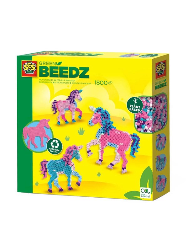 SES Creative Green Beedz - Iron-on bead set Unicorn