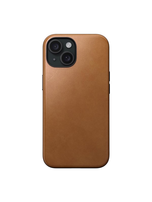 Nomad Modern Leather Case - english tan - iPhone 15