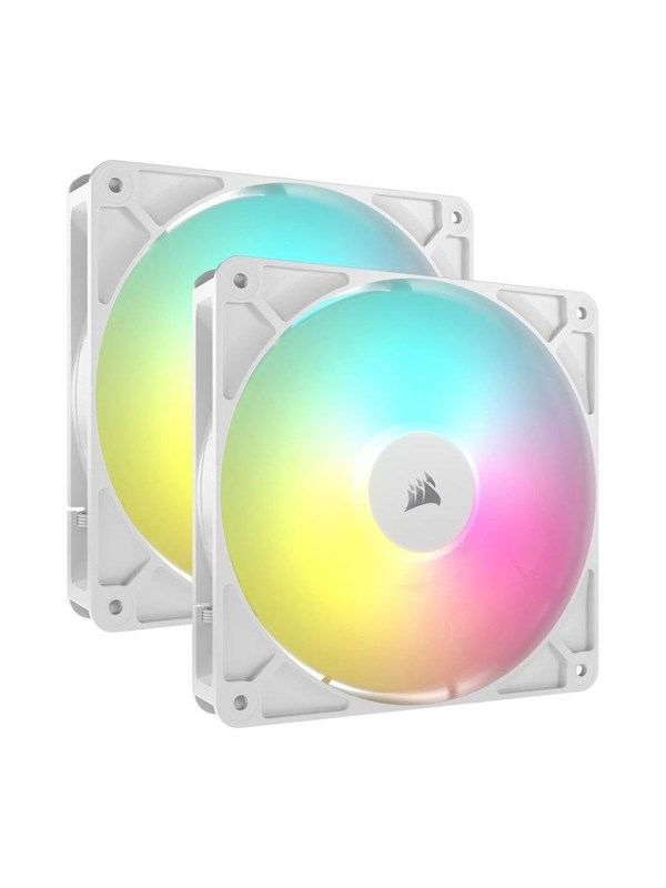 Corsair RS140 ARGB - dual pack - Kotelotuuletin - 140mm - Valkoinen, RGB-valolla - 36 dBA