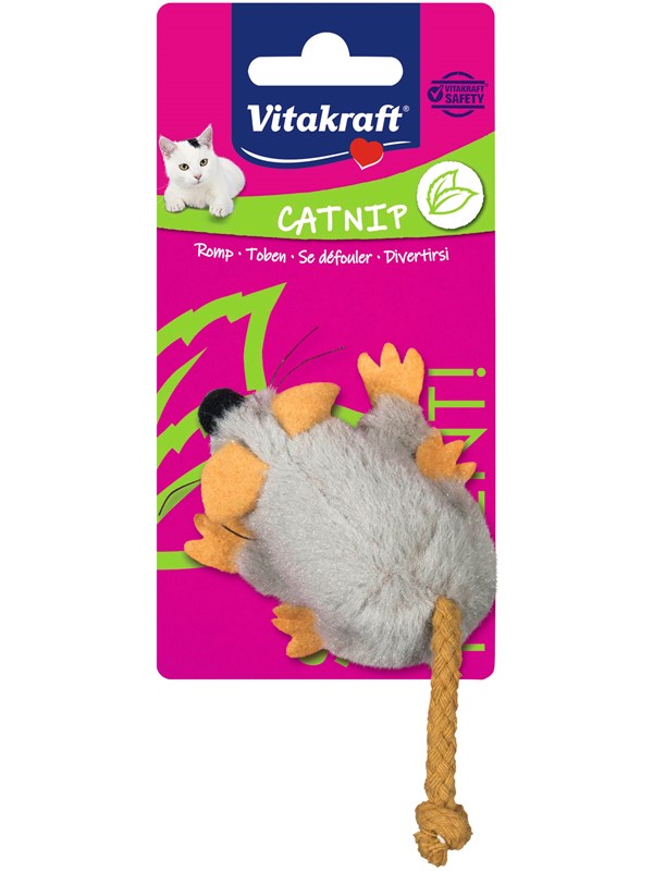 Vitakraft Catnip-Mouse grey plush 1pc Cat