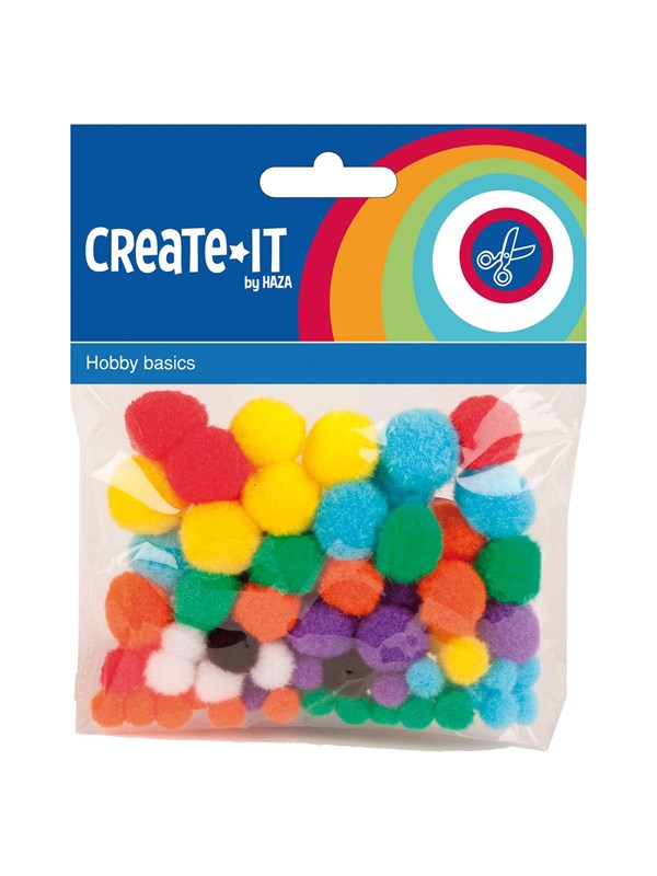 Haza Witbaard Colored Pompoms 78pcs.