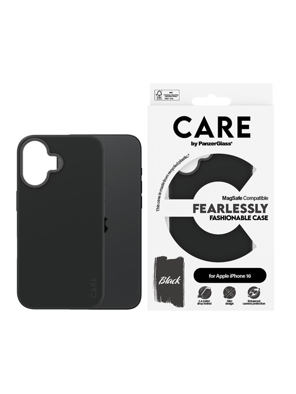 CARE by PanzerGlass Case Fashion Black MagSafe iPhone 16