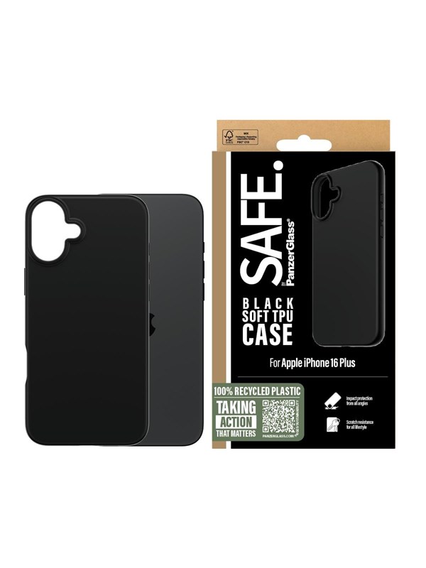 SAFE by PanzerGlass TPU Case iPhone 16 Plus | Black