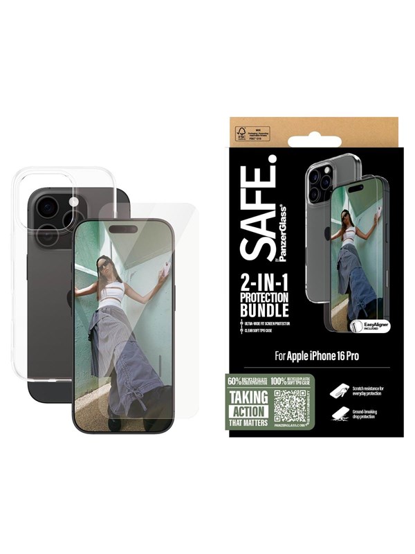 SAFE by PanzerGlass 2-in-1 Protection Bundle iPhone 16 Pro