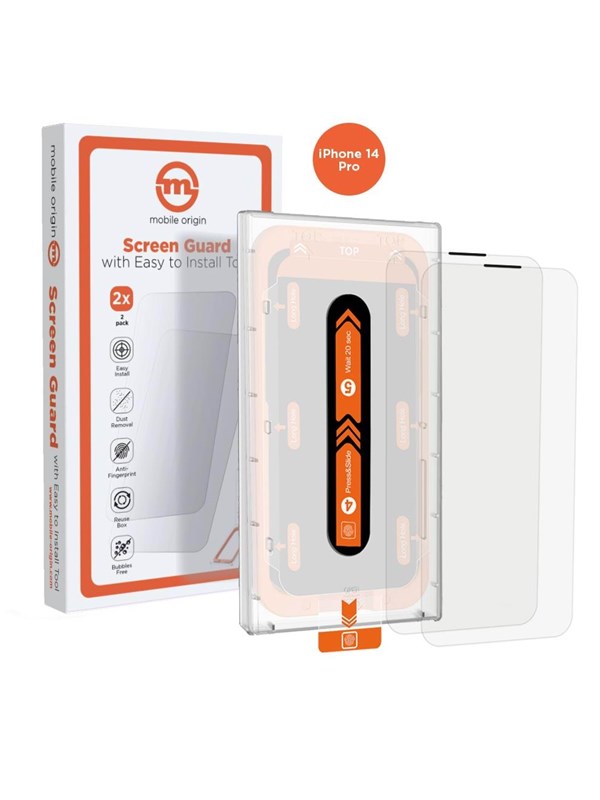 Mobile Origin Screen Guard iPhone 14 Pro with easy applicator - 2 pack