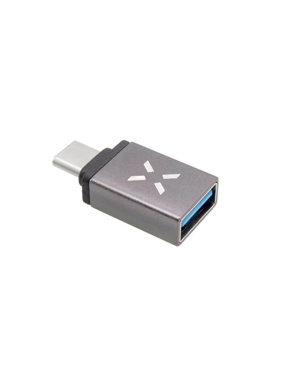 FIXED LINK USB-C Uros / USB-A Naaras adapteri Harmaa
