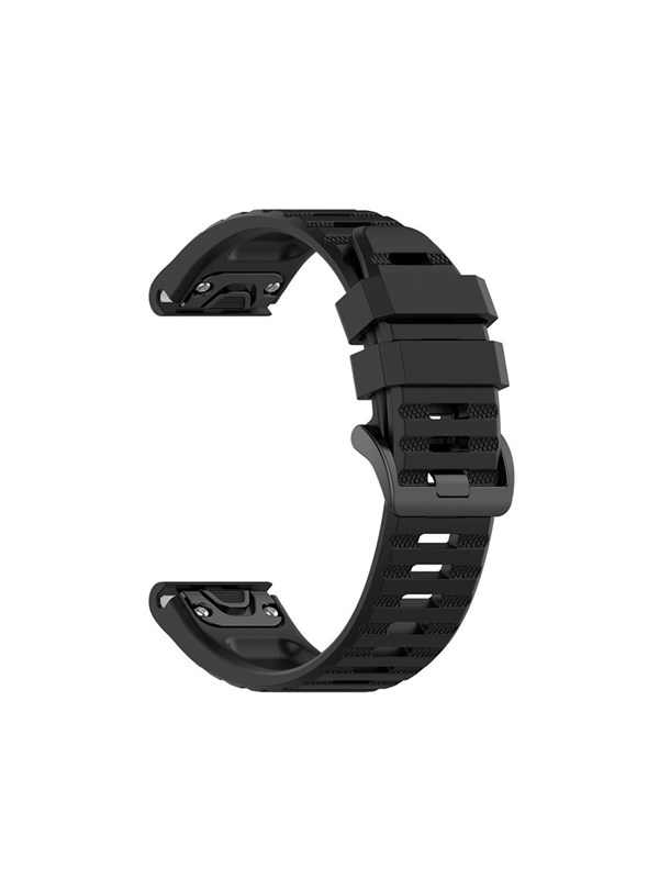 FIXED Silikoniranneke Garmin QuickFit 22 mm Musta