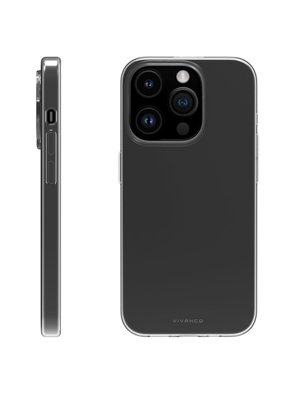 Vivanco Slim TPU Suojakuori iPhone 15 Pro Kirkas