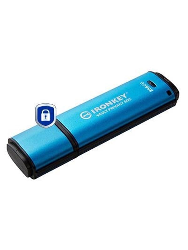 Kingston IronKey Vault Privacy 50 (USB-C 3.2) - 256GB - USB-tikku