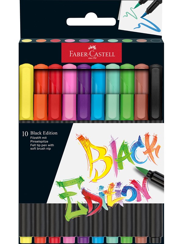 Faber-Castell Brush pen Black Edition set 10x