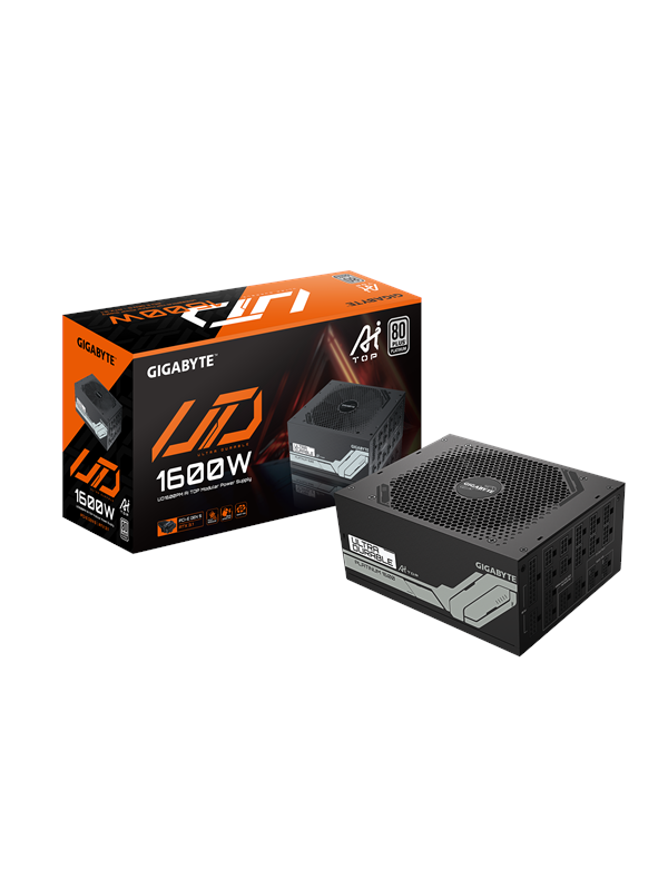 GIGABYTE UD1600PM PG5 AI TOP Virtalähde - 1600 Watt - 140 mm - ATX 3.1 - 80 Plus Platina sertifioitu