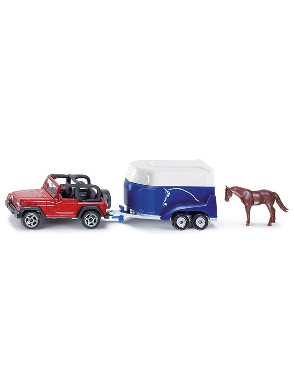 SIKU Siku Jeep hevosperävaunulla