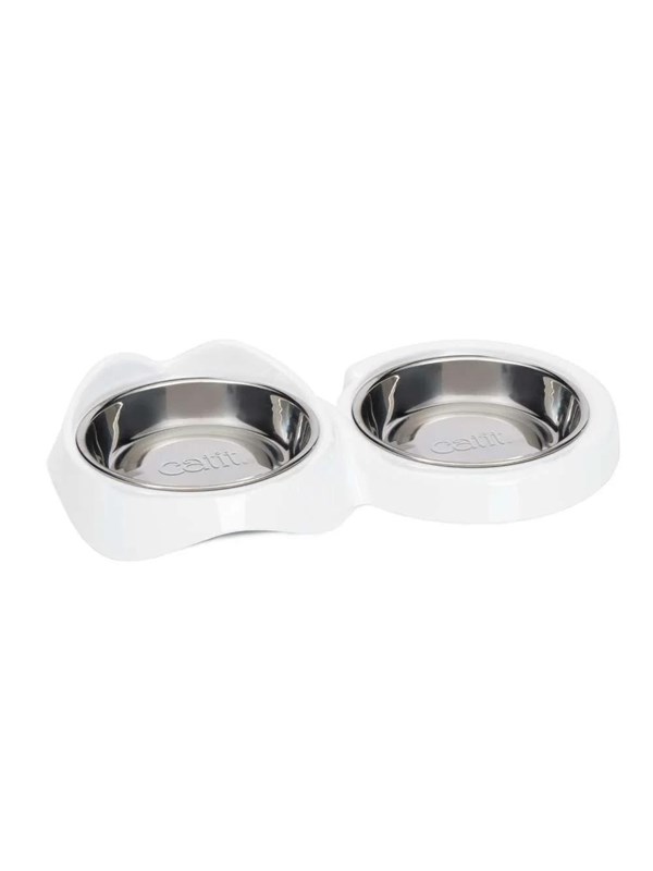 Catit PIXI Feeding Dish Double White