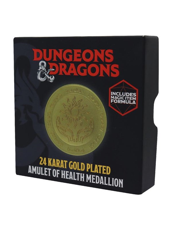 FaNaTtik - Dungeons & Dragons 24k Gold Plated Amulet of Health Medallion