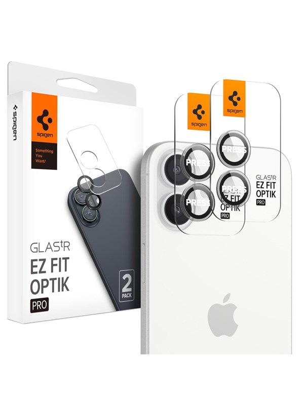 Spigen Glass tR EZ Fit Optik Pro 2 Pack - crystal clear - iPhone 17/16 / 16 Plus