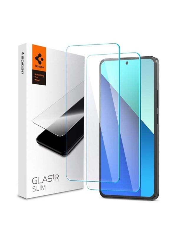 Spigen Glass tR Slim 2 Pack - Xiaomi Redmi Note 13