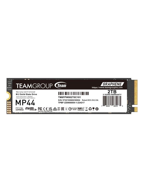 Team Group MP44 SSD - 2TB - PCIe 4.0 - M.2 2280