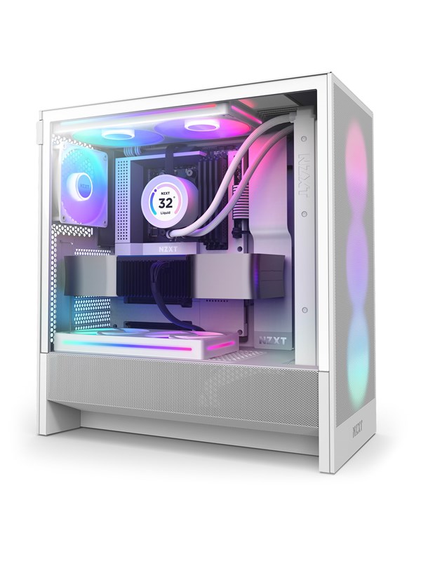NZXT H5 Flow RGB (2024) - Kotelot - Miditower - Valkoinen