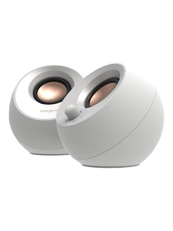 Creative Pebble V3 - White - Bluetooth - 2.0 kanava - Valkoinen