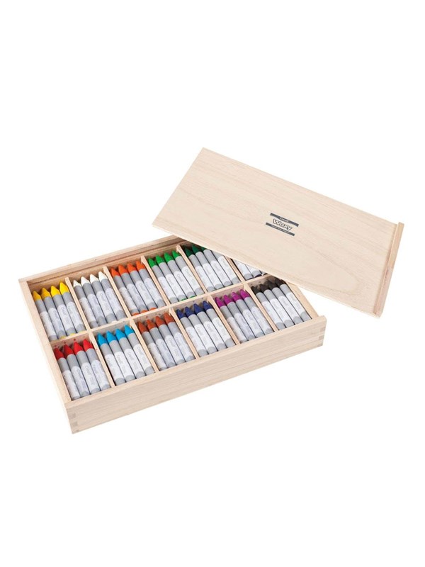 Creall Wax Crayons in Storage Box 144pcs.