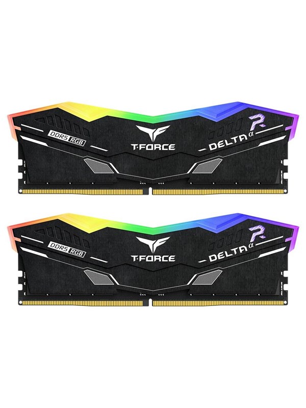 Team Group T-Force Deltaα RGB DDR5-6000 - 32GB - CL30 - Dual Channel (2 pcs) - AMD EXPO - Musta RGB