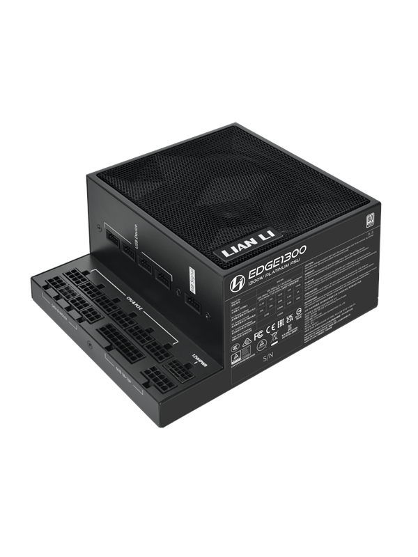Lian Li EDGE 1300 BLACK Virtalähde - 1300 Watt - 120 mm - ATX 3.1 - 80 Plus Platina sertifioitu