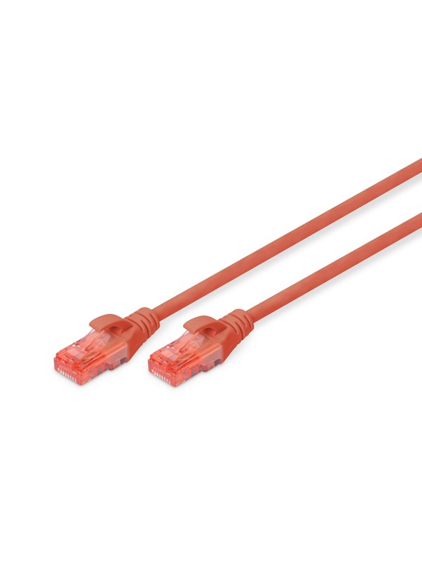 DIGITUS CAT 6 U-UTP Patch Cord - 5m - Punainen - 5m