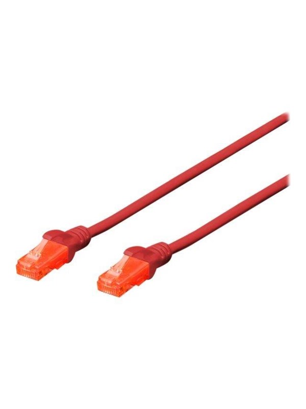DIGITUS CAT 6 U-UTP Patch Cord - 3m - Punainen - 3m