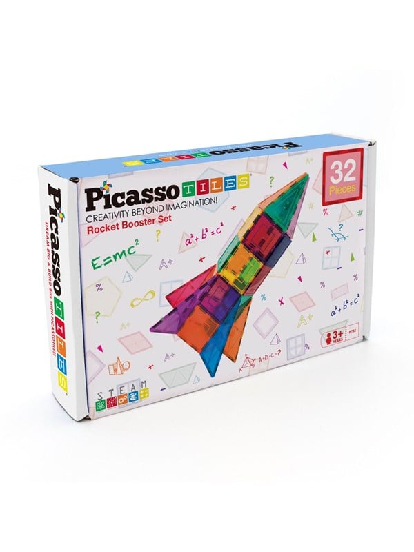 PicassoTiles Rakettiboosteri Magneettiset Laatat setti 32 osaa