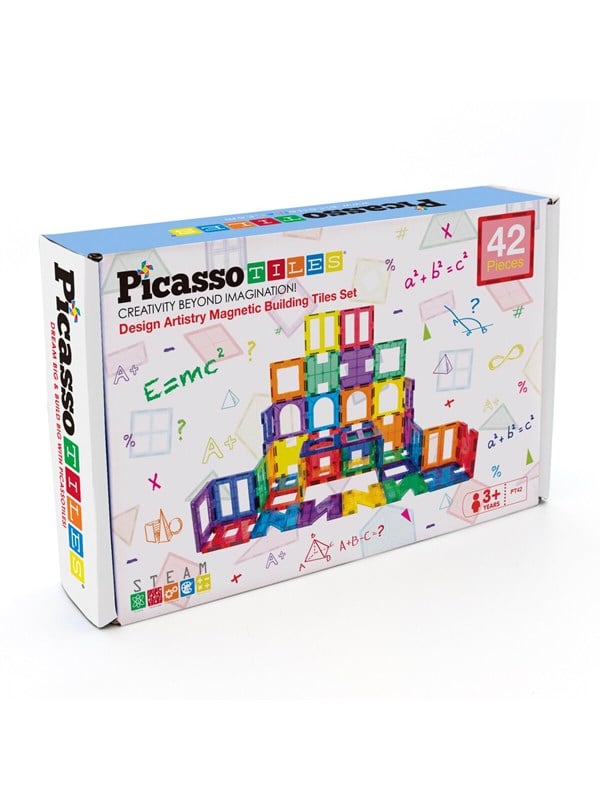 PicassoTiles Taidesarja Magneettiset Laatat setti 42 osaa