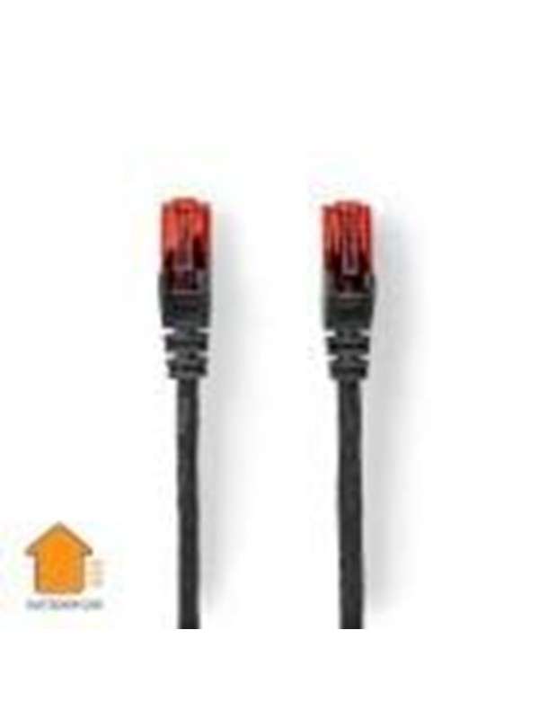 Nedis CAT6 Network Cable | RJ45 Male | RJ45 Male | U/UTP | 20.0 m - Musta - 20m