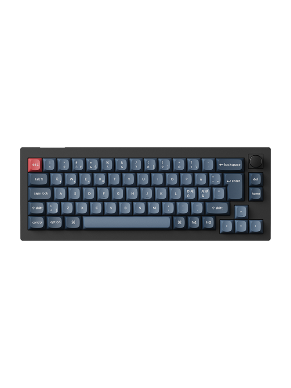 Keychron V2 MAX Wireless QMK/VIA Hot Swap Jupiter Red - Carbon Black - Näppäimistö - ilman numeronäppäimiä - Pohjoismainen - Musta