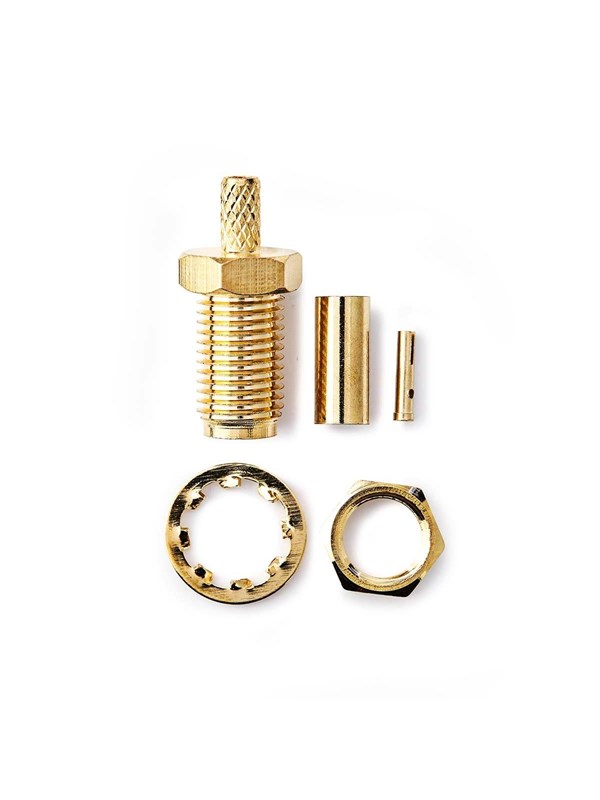 Nedis SMA Connector | Straight | Female | Gold Plated | 50 Ohm