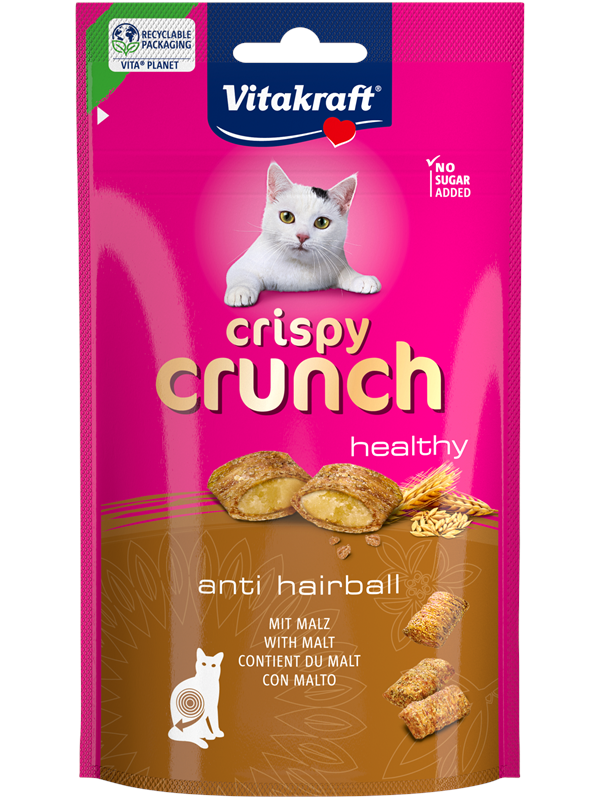 Vitakraft Crispy Crunch Anti-Hairball Treats Maltaalla 60g