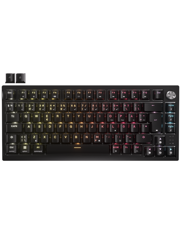 Corsair K65 Plus Wireless 75% - MLX Fusion - Pelinäppäimistö - ilman numpadia - Pohjoismainen - Musta