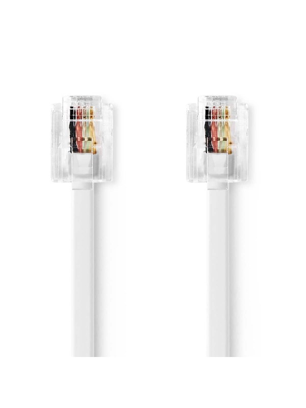 Nedis TCGL90200WT100 telephone cable - Valkoinen