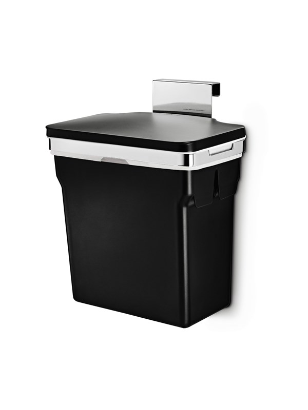 Simplehuman 10L kaapin sisäinen roskakori, vankka teräsrunko