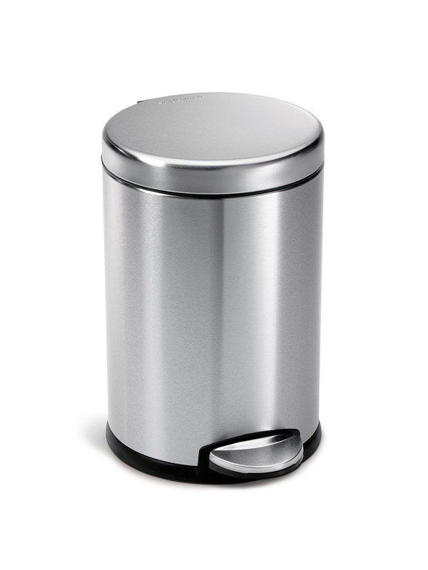 Simplehuman 4,5L pyöreä poljinroskis, harjattu teräs