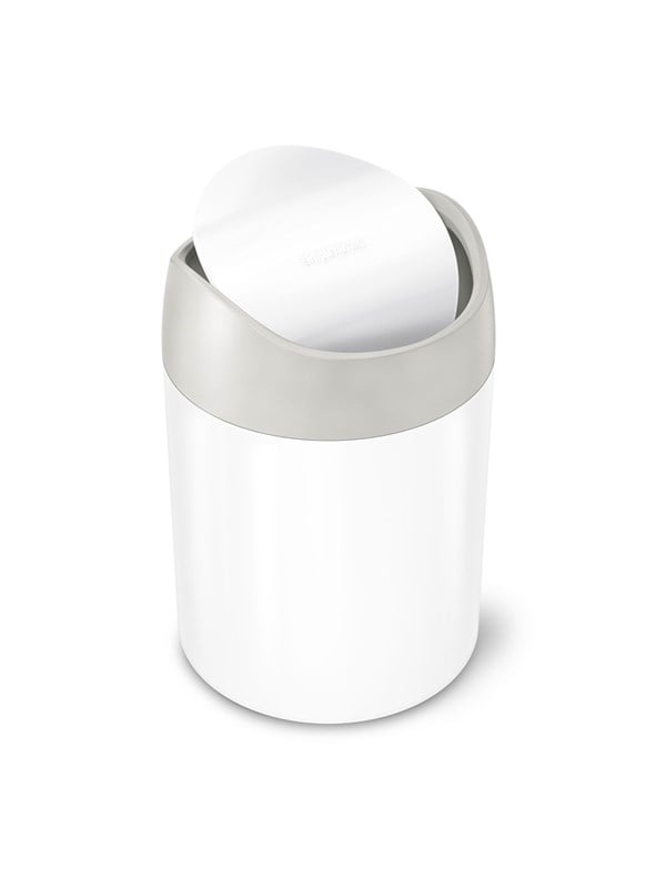Simplehuman 1,5L miniroskakori, valkoinen