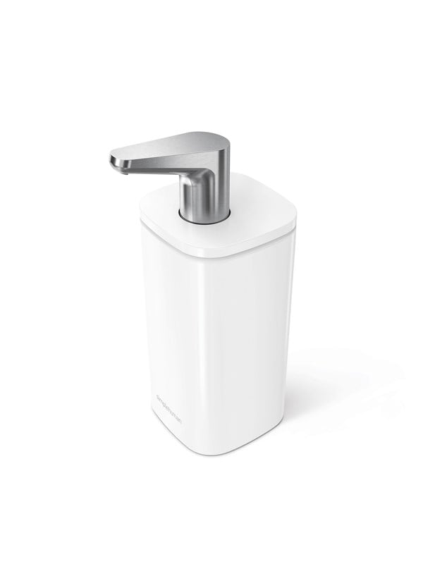 Simplehuman 295 ml saippua-annostelija, valkoinen teräs