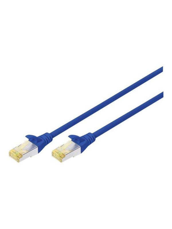 DIGITUS patch cable - 25 cm - blue - Sininen - 0.25m