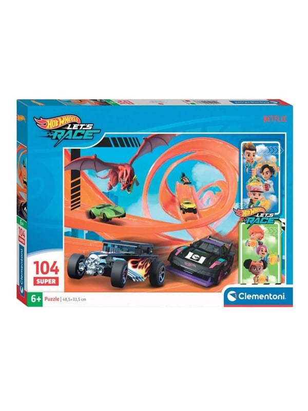Clementoni Jigsaw Puzzle Super Color Hot Wheels 104pcs. Lattia